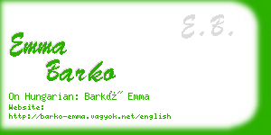 emma barko business card
